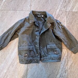 MEXX Military Distressed Toddler Cargo Army Green Jacket 2T